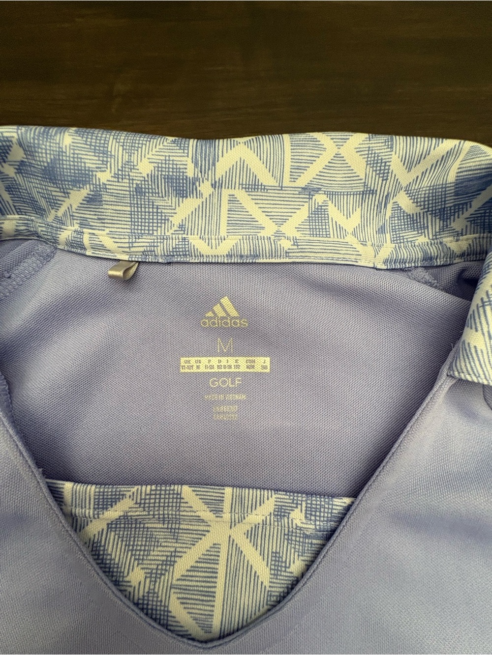 Adidas Lilac Golf Polo Dress with Patterned Skirt - Picture 4 of 5